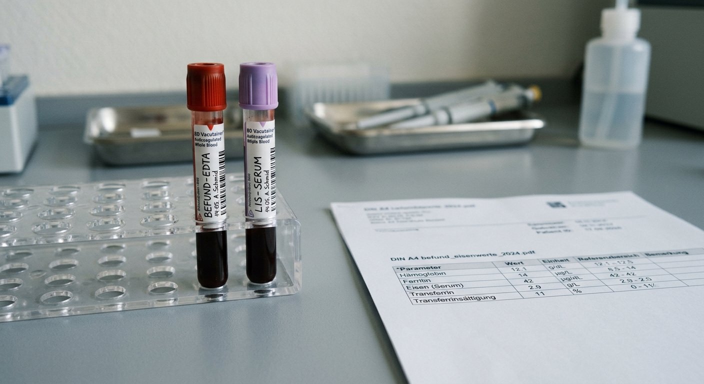 Beitragsbild: Eisenmangel erkennen: Ferritin, Hämoglobin und die Blutwerte, die wirklich zählen