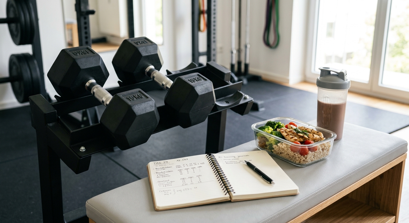 Muskelaufbau für Einsteiger: Trainingsplan und Ernährung im Zusammenspiel