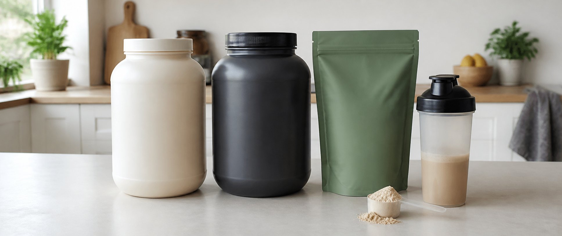 Beitragsbild: Proteinpulver-Vergleich: Whey, Casein oder pflanzlich