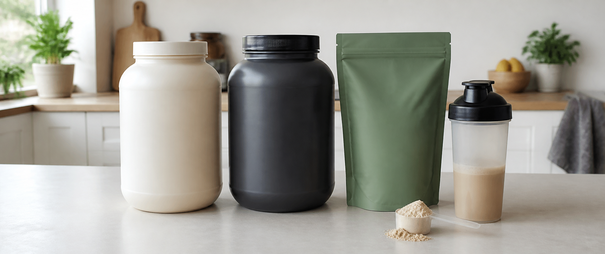 Beitragsbild: Proteinpulver-Vergleich: Whey, Casein oder pflanzlich